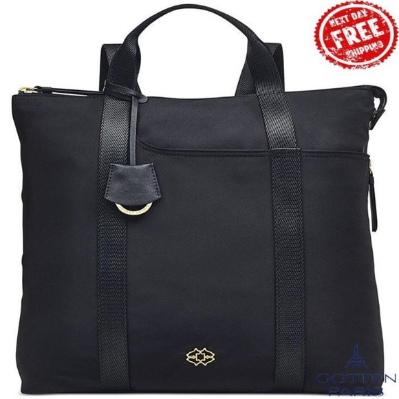 Radley London Heirloom Logo Medium Ziptop Backpack Black Women\'s Bag